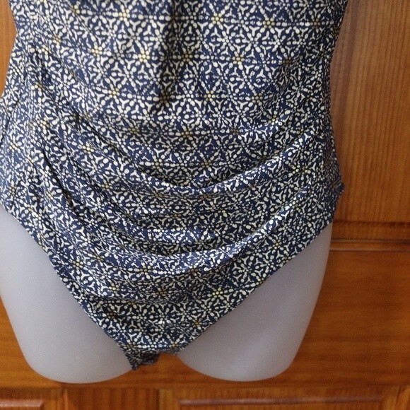 Bond-Eye Australia NAVY Blue Speckled Print One Piece Swimsuit D DD - Picture 4 of 9